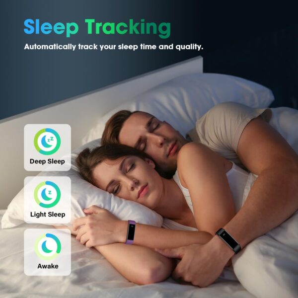 LIVIKEY Fitness Tracker Watch with Heart Rate Monitor, Step Counter Activity Tracker with Pedometer & Sleep Monitor, Calories, Step Tracking for Women Men Compatible with Android iOS - Image 4