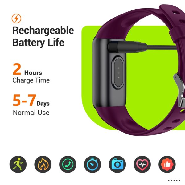 Fitness Tracker, Activity Tracker with Heart Rate Monitor & Sleep Monitoring, IP68 Waterproof Pedometer, Calorie Counter, Health Fitness Watch for Sports Workout, Step Tracker for Women Men - Image 4