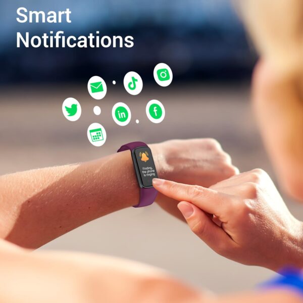 Fitness Tracker, Activity Tracker with Heart Rate Monitor & Sleep Monitoring, IP68 Waterproof Pedometer, Calorie Counter, Health Fitness Watch for Sports Workout, Step Tracker for Women Men - Image 6