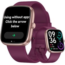 LIVIKEY Smart Watch Senior Friendly Large Font No App/Phone Required Fitness Tracker, Waterproof Pedometer Watch with Step Counter Calories/Sleep Tracker for Walking Running for Men Women